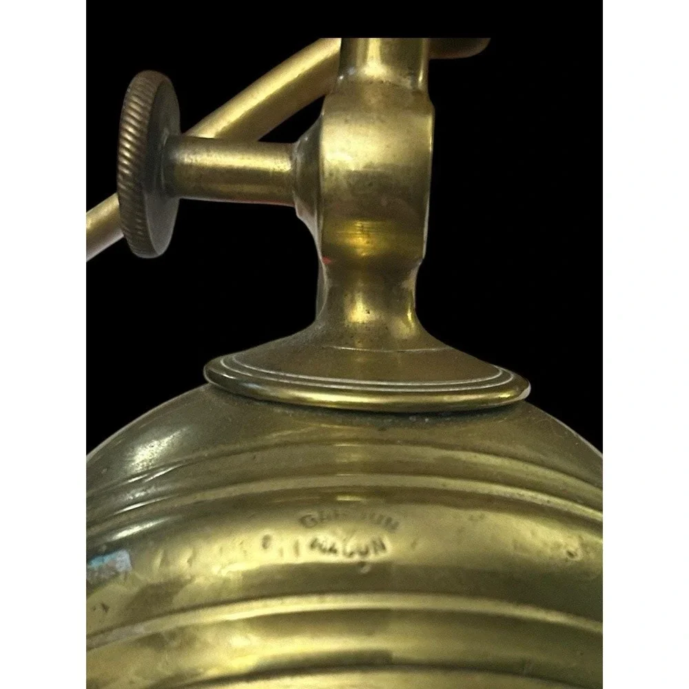 Antique 19th Century French Brass Utility Workshop/Apothecary Torch Lamp